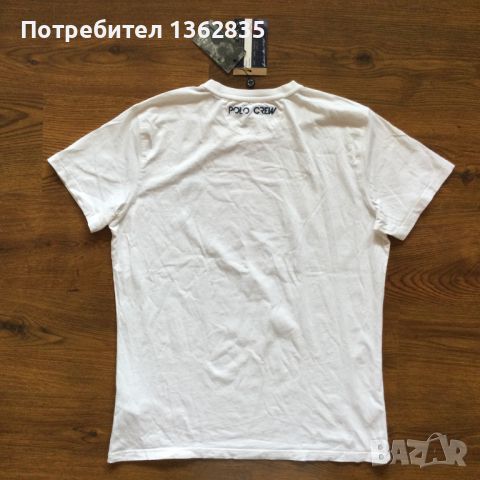 НОВА оригинална бяла памучна тениска LA MARTINA размер XL от Италия, снимка 4 - Тениски - 45296227