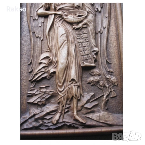 Дърворезба Икона Иоан Кръстител, снимка 4 - Икони - 52534065