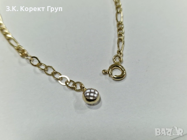 Детска златна гривна 14К 585 / 1,25 гр., снимка 2 - Гривни - 54129930