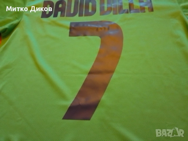 Барселона футболна тениска #7 Давид Вия размер С, снимка 4 - Футбол - 53649596