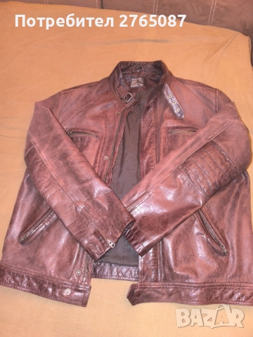 Продавам мъжко кожено яке, естествена кожа XXL, снимка 2 - Якета - 52694342
