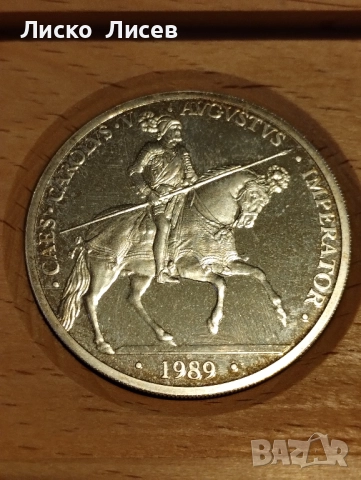 Испания 5 екю 1989г., снимка 3 - Нумизматика и бонистика - 52943360