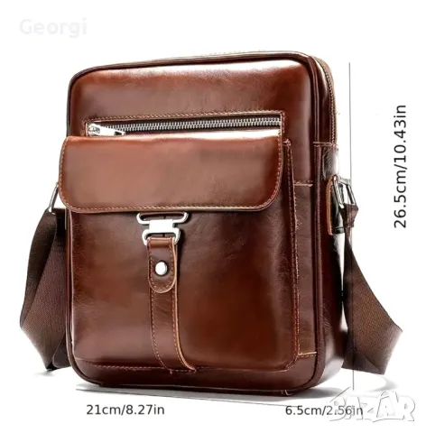 Обемна, Функционална и Елегантна Мъжка бизнес чанта / Черна естествена кожа!, снимка 4 - Чанти - 49279076