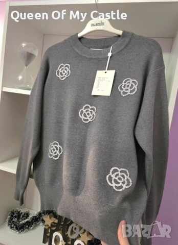 Разкошен дамски пуловер , снимка 3 - Блузи с дълъг ръкав и пуловери - 52516973