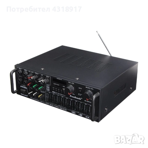 Аудио усилвател AV-326BT, Караоке, FM, BT, SD, USB, BLT, 2x120W, 220VAC, снимка 3 - Ресийвъри, усилватели, смесителни пултове - 52688383