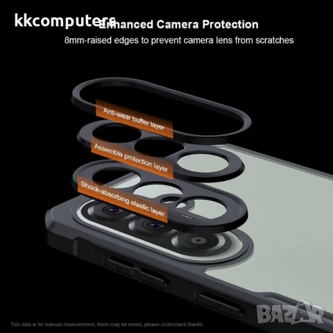 XUNDD Прозрачен Калъф за Samsung S26+ - TPU+Акрил, Airbag, 0.8mm ръбове, Черен, Протектор, снимка 4 - Резервни части за телефони - 53709936