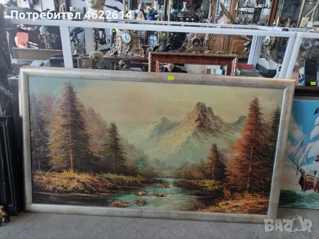 ГОЛЯМА АВТОРСКА КАРТИНА МАСЛЕНИ БОИ ВЪРХУ ПЛАТНО 