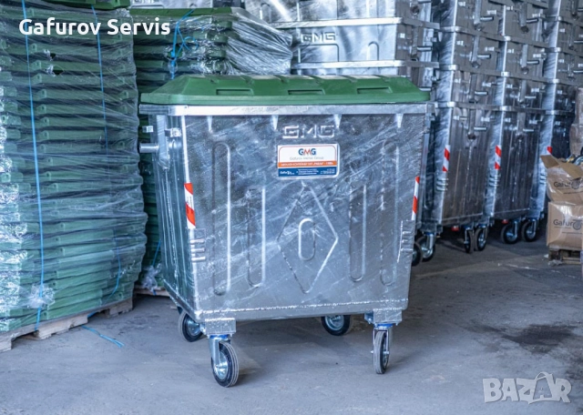 Метален контейнер за смет тип ”Ракла” 1100 л - поцинкован, здрав и устойчив, снимка 6 - Друго - 52272636