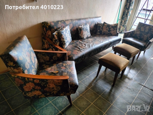 Холна гарнитура 2 фотьойла и 2 таботерки , снимка 4 - Дивани и мека мебел - 53695018
