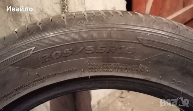 Продавам 2 броя летни гуми 205.55.16 на 1 сезон дот 2021 Hankook , снимка 3 - Гуми и джанти - 54075845