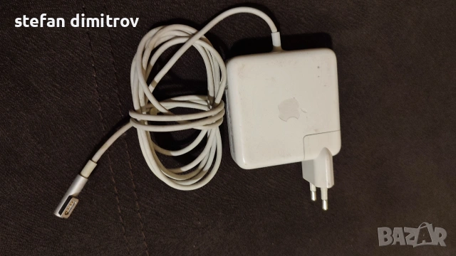 Оригинално Зарядно за MacBook, Apple 220v Magsafe 1 Charger A1344 60w, Бял, снимка 7 - Лаптоп аксесоари - 53225154