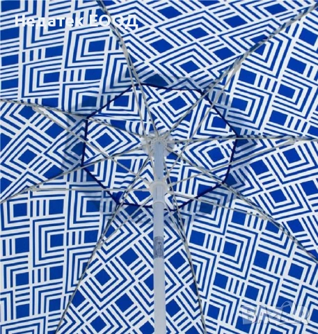 Плажен ветроустойчив чадър, Син, Ø2 м., снимка 2 - Други - 50454856