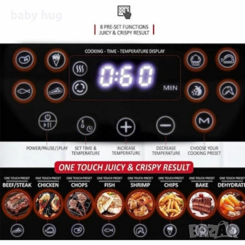 Еър фрайър, снимка 2 - Фритюрници - 51665816