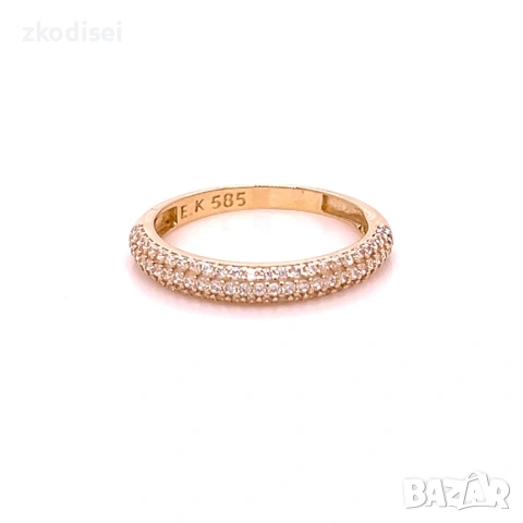 Златен дамски пръстен 1,73гр. размер:53 14кр. проба:585 модел:37729-4