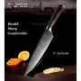 8 ИНЧА С КУТИЙКА  Кухненски нож професионален от японска дамаскова стомана, снимка 2