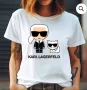 Karl Lagerfeld Дамска Тениска👚Дамска Блуза С Къс Ръкав Карл Лагерфелд Код LFS293, снимка 3