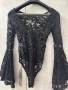 Блуза Боди дантела черен цвят  S-M, снимка 4