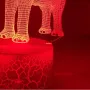 Холограмна 3D LED лампа Слон-дистанционно управление 16 цвята+други режими на управление, снимка 12