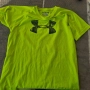 Юношеска Тениска за спорт дишаща материя електрическо зелено неон оригинал Under Armour, снимка 1