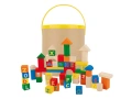 НОВИ! Дървен конструктор Букви и цифри, 58 части, снимка 3