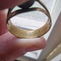 Кралство Югославия. Позлатен пръстен. Дамски пръстен. Старинен накит, снимка 3 - Пръстени - 45653436