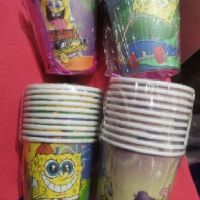Спондж боб Sponge Bob Спонджбоб SpongeBob 10 бр картонени чаши парти рожден ден, снимка 2 - Чаши - 20551508