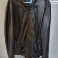 Мъжко яке - черно -  100% естествена кожа - размер 56 - Tailor & Son, снимка 1 - Якета - 45813164