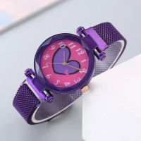 Purple Star Love моден кварцов часовник, снимка 2 - Дамски - 46007971