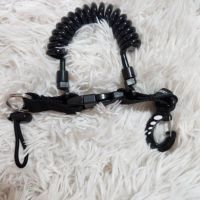 Cressi Спирален кабел с пръстен за гмуркане, черен, един размер, унисекс за възрастни, снимка 2 - Водни спортове - 45750873