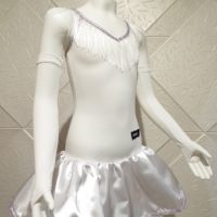 Бяла детска рокля за спортни танци, снимка 3 - Детски рокли и поли - 45197660