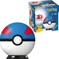 Ravensburger Pokemon Great Ball - 3D пъзел топка с диаметър 7,5 см, снимка 2 - Игри и пъзели - 45270806