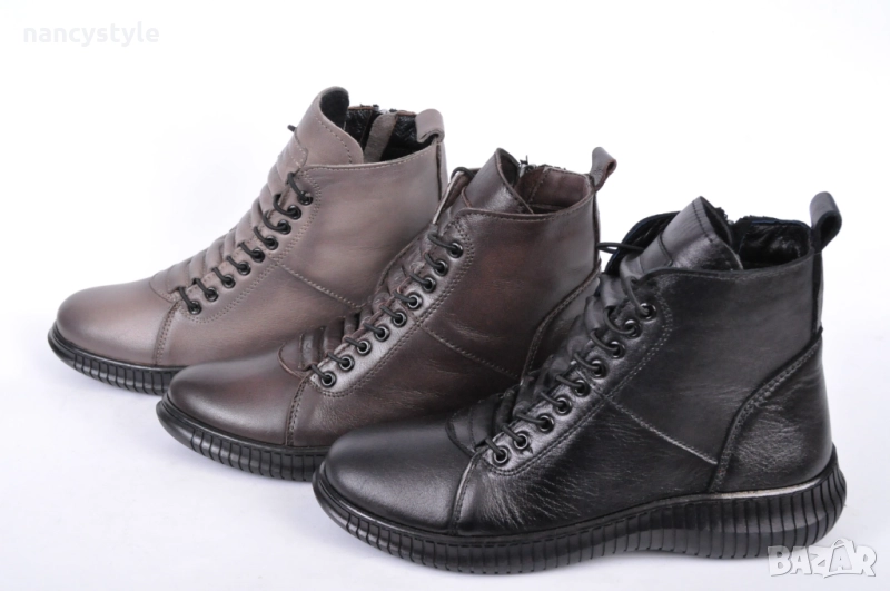 ЗИМА '24'25! Дамски боти от естествена кожа - Три цвята, снимка 1