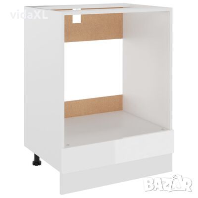 vidaXL Шкаф за фурна, бял гланц, 60x46x81,5 см, инженерно дърво*SKU:802502, снимка 1