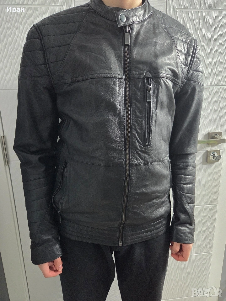 Кожено яке Bershka естествена кожа , снимка 1