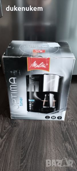 Кафемашина Melitta Optima Timer 1L 850W кафеварка, шварц кафе N3, снимка 1