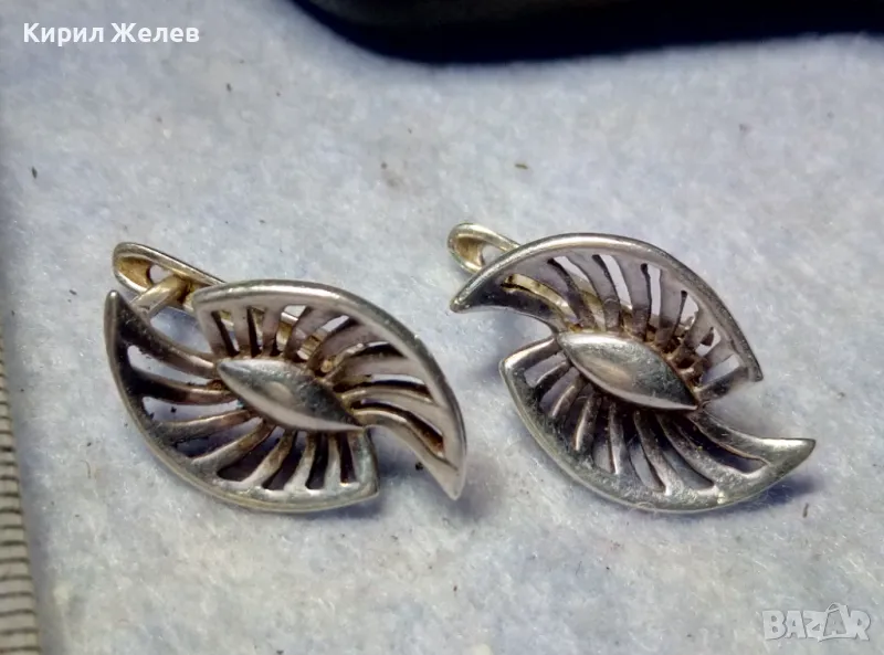 ФЕШЪН АРТ ДИЗАЙН АЖУРНИ СРЕБЪРНИ ОБЕЦИ СРЕБРО 925 с АНГЛИЙСКО ЗАКОПЧАВАНЕ 49929, снимка 1