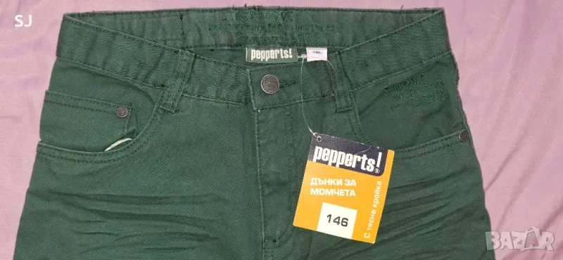 Детски зелени дънки за момче, нови, размер 146, снимка 1