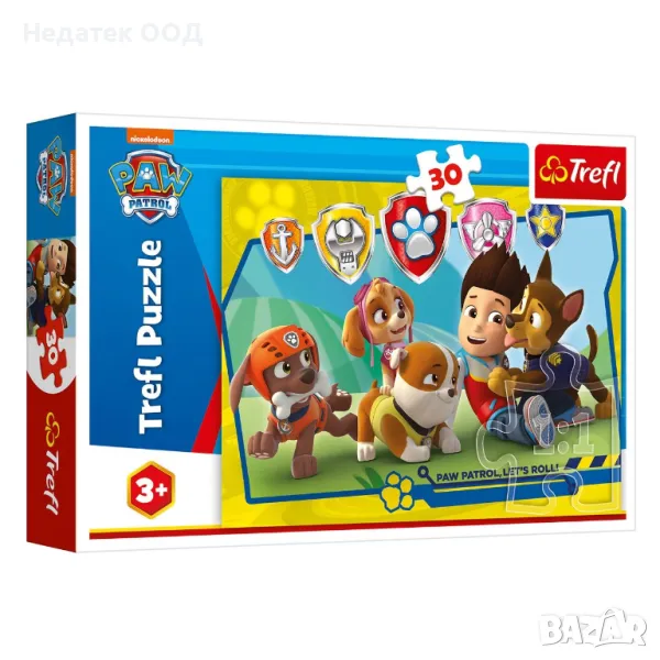 Пъзел, Trefl, PAW PATROL, 30 части, снимка 1