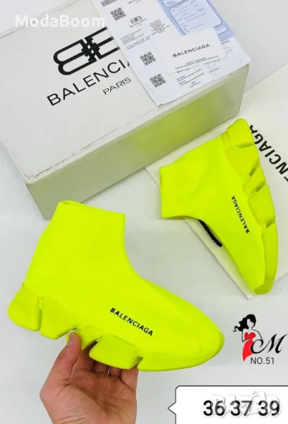 Balenciaga неонови дамски маратонки , снимка 1