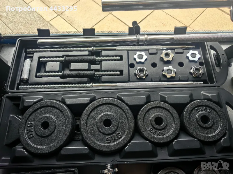 дъмбели к-кт/щанга 50 кг комплект, снимка 1