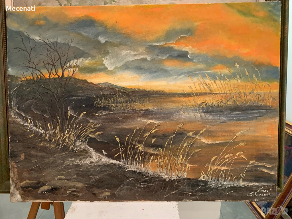 ПЕТЪР СЪЧАНОВ масло/пейзаж, снимка 1