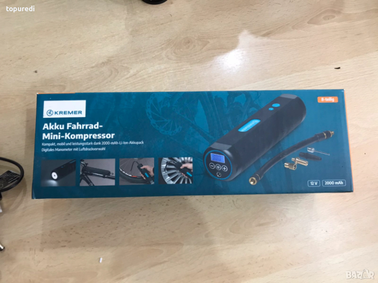 Акумулаторен мини компресор KREMER, снимка 1