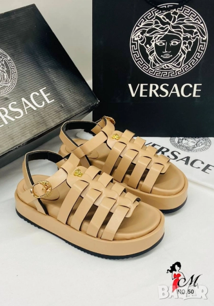 сандали от естествена кожа versace, снимка 1