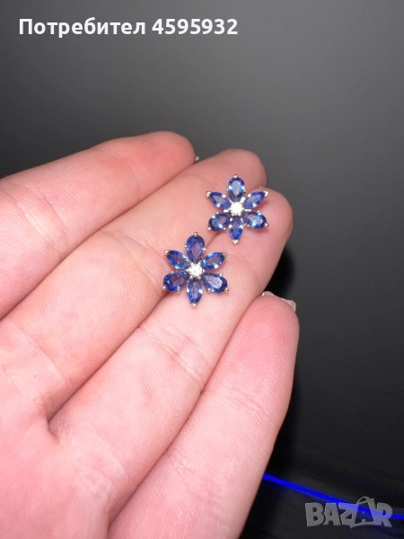 Pandora красива катп цвете обеци , снимка 1