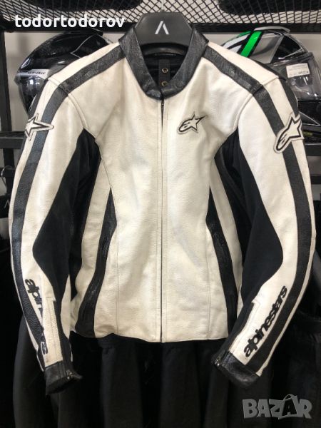 Koжено яке ALPINESTARS SX-1R, 54-L,гърбица,протектори,оригинално, снимка 1