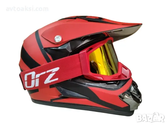 Каска Крос/Атв/Мотор FOX с Очила -1047, снимка 1