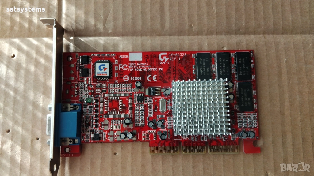 Видео карта ATi Rage128 Pro Gigabyte AG32S 32MB SDR 64bit AGP, снимка 1
