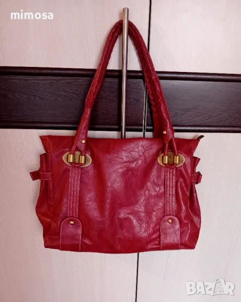 Кожена дамска чанта, снимка 1