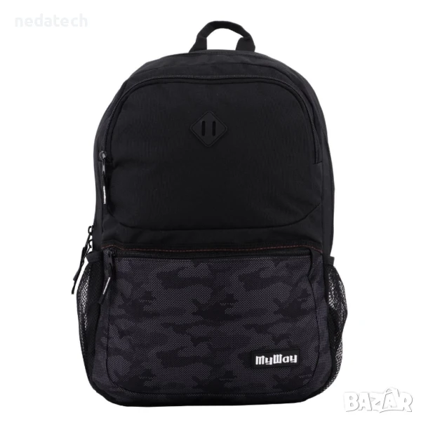 Ученическа раница My Way, Черен, 33x13x46 см., снимка 1
