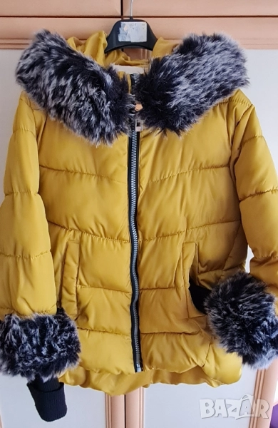 Дамско яке в цвят горчица, снимка 1